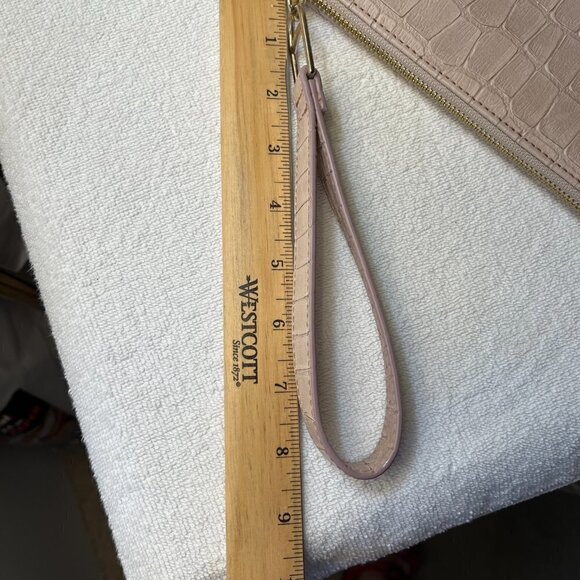 Talbots Croco Embossed Leather Wristlet Clutch - Picture 14 of 14